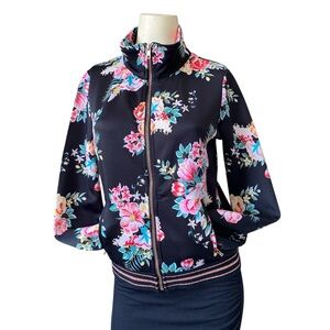 Art Class Black Floral Bomber Spring Jacket Girls size XL( 14/16) zipper up